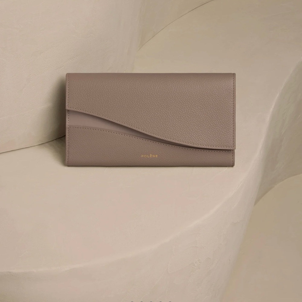 Polène- Sierra Wallet- EDITION DUO TAUPE